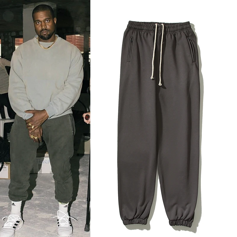 

Retro Solid Color Joggers Drawstring Sweatpants Men and Women High Street Straight Oversized Baggy Trousers Loose Hip Hop Pants