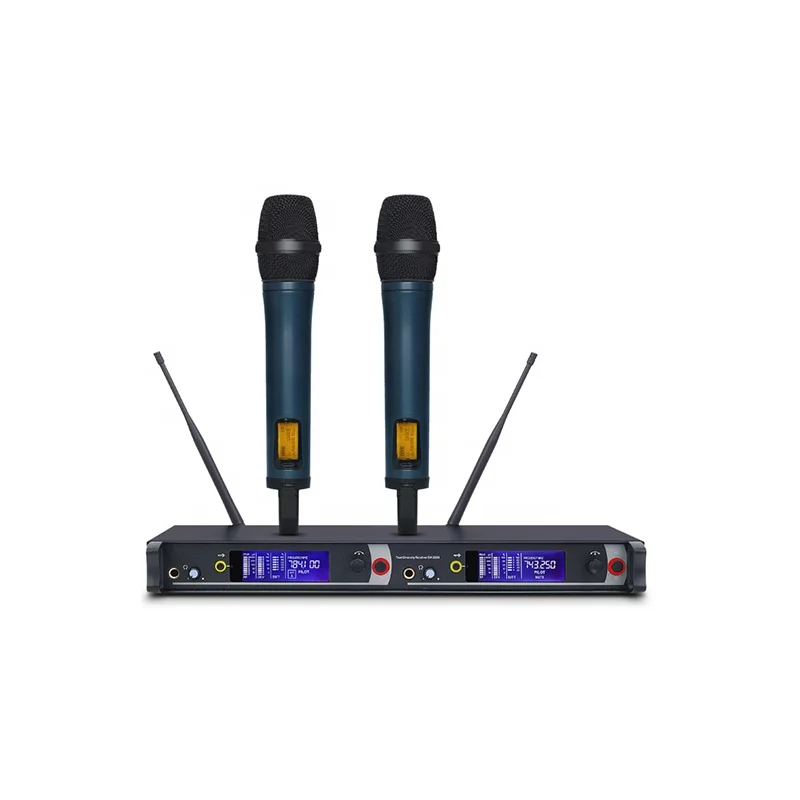 

True diversity UHF 740-790 Mhz Two E835 Handheld Singing Mic Wireless Mic With EM2050 EM 2050 Receiver