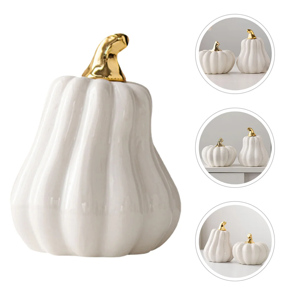 

Simulation Pumpkin Decor Ceramic Pumpkin Figurine Small Pumpkin Adornment