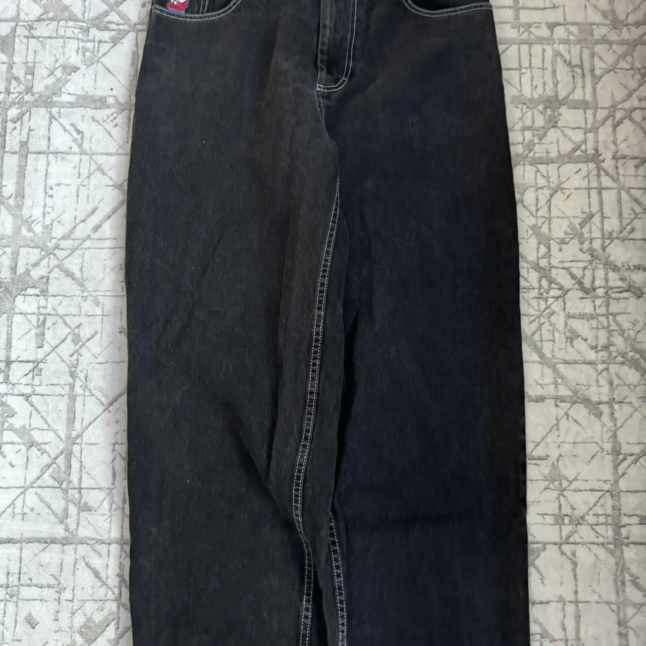 Джинсы с вышивкой в стиле хип-хоп Y2k