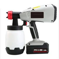 21v high pressure cordless lithium electric sprayer 1000ml paint sprayer li ion battery airless hvlp household paint spray gun