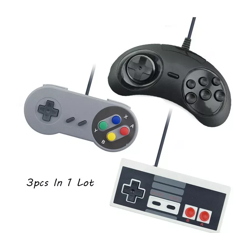 

Проводной USB-джойстик ViGRAND VPLAY, 3 шт., для ПК, компьютера, для Snes, USB, ПК, геймпад для игр, для Nes, для Sega, контроллер, игровой джойстик