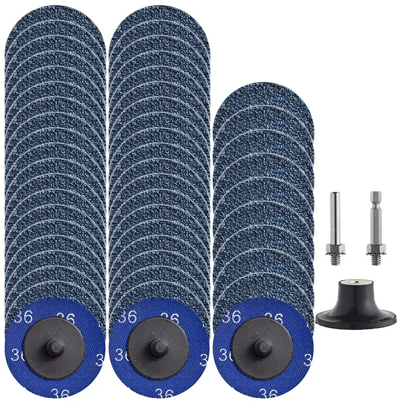 

50 шт., 36 оформлений быстрой смены, 2 дюйма с держателем 1/4 дюйма, для шлифовальной машины