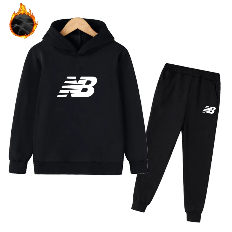 

Hoodie Children's Clothing sets Boys girls Outdoor sports clothes Sets 4 to 14 years Jogging Hoodie + pants Clothes for Teenage