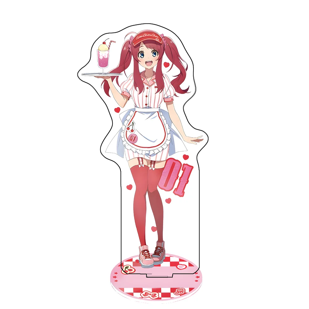 Фото Акриловая подставка-брелок Zombieland Saga, 15 см, Саки Никайдо, декор для стола, милая коллекционная вещица, подарок на день рождения №2