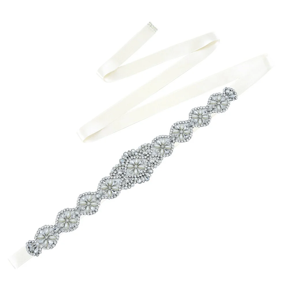 

Accessories Ribbon Belts Women Dresses Wedding Accessory Rhinestone Bridal Sash