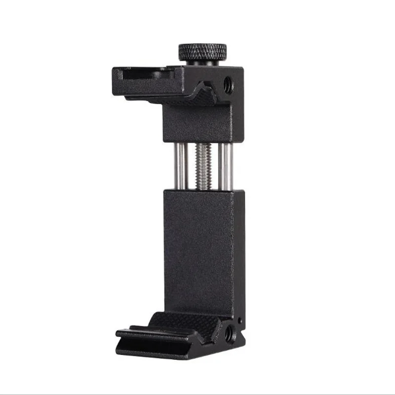 

Universal Aluminum Alloy Tablet Stand Phone Holder Clip with Cold Shoe Adjustable Bracket For Smartphone Cellphone Xiaomi iPhone