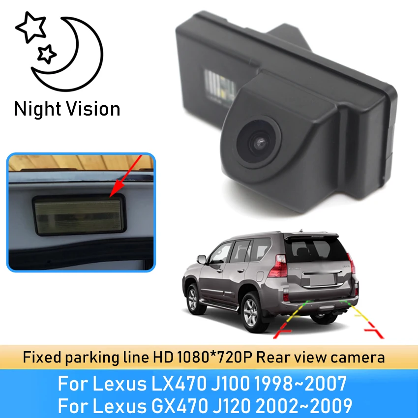 

Night Vision Rear View Reversing Camera Car Back up Camera HD CCD Wide Angle For Lexus LX470 J100 1998~2007 GX470 J120 2002~2009
