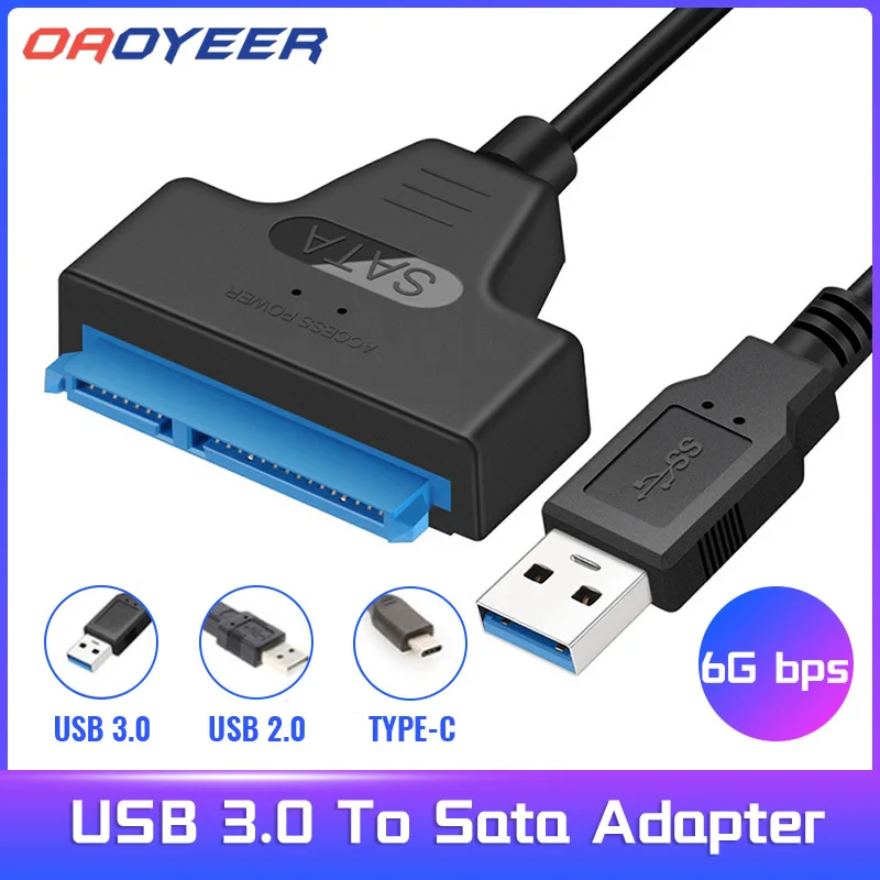OAOYEER USB SATA 3 кабель Sata к 0 адаптер до 6 Гбит/с Поддержка внешнего SSD HDD жесткого диска