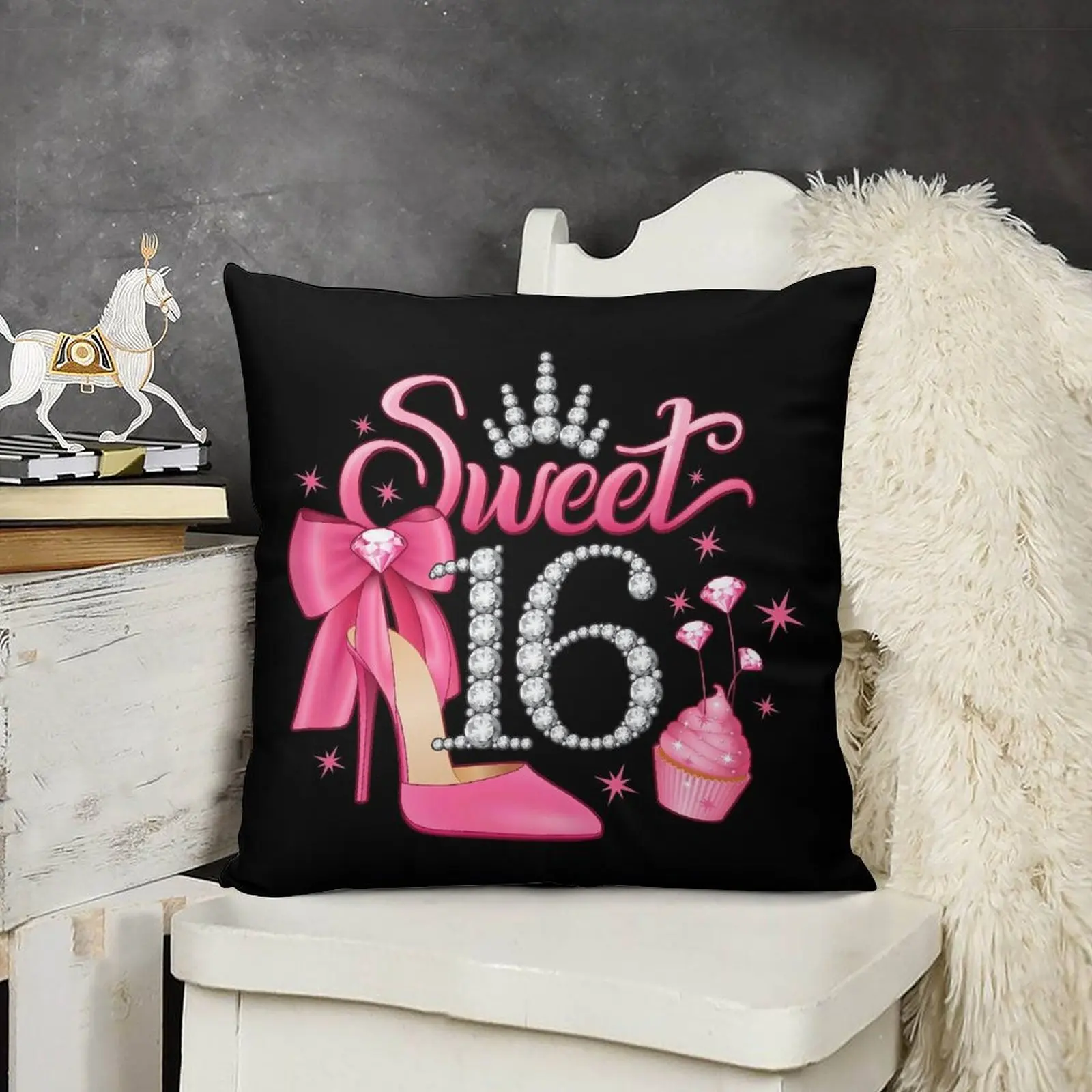16-й день рождения. Милая 16 диванная подушка для девушек аниме наволочка