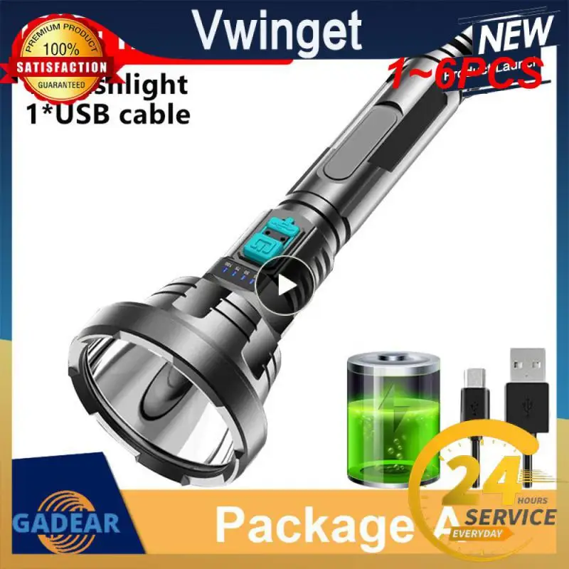 

Фонарик P700 высокой мощности, перезаряжаемый тактический фонарь, 1000 м, водонепроницаемый фонарь для походов и охоты, 1 ~ 6 шт.