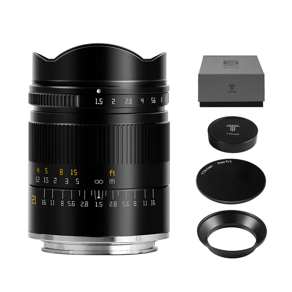 Полнокадровый объектив TTArtisan 21 мм F1.5 MF для камеры Canon R5 R6 Nikon Z50 Z7II Sony A5000 A7S A9 Lumix S1 Sigma