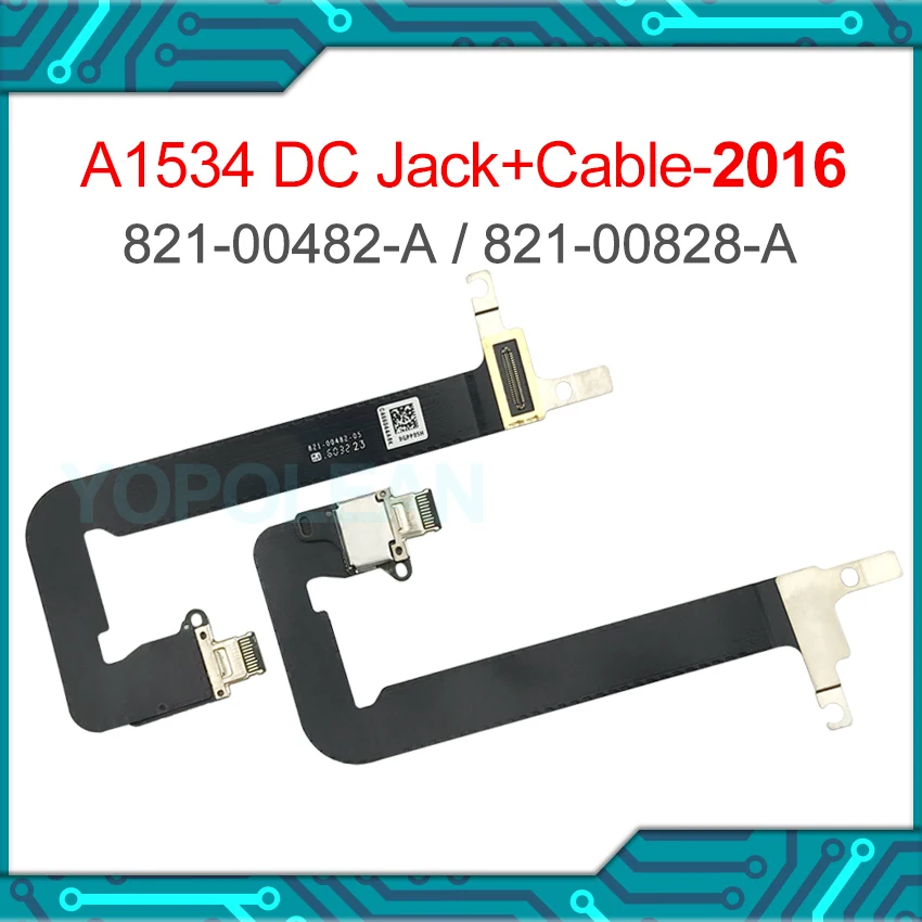 

Гибкий кабель для зарядного порта A1534 I/O USB-C DC, кабель питания постоянного тока 821-00828-A 821-00482-A для Macbook Retina 12 дюймов A1534 2016 2017