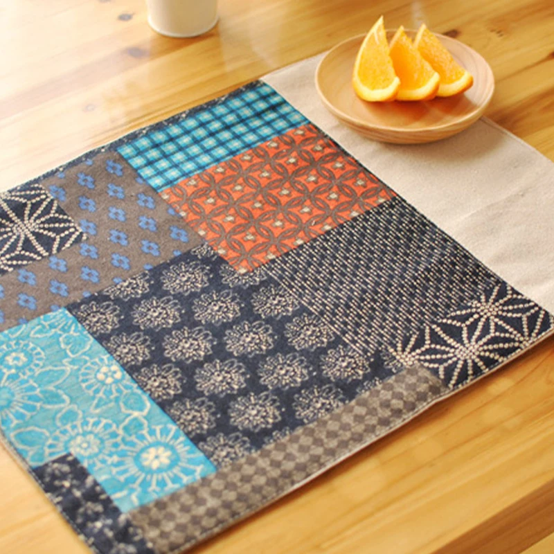 

Винтажные салфетки в стиле поп, этнический узор, термостойкие моющиеся Нескользящие Коврики для стола, набор из 6 предметов для украшения ку...