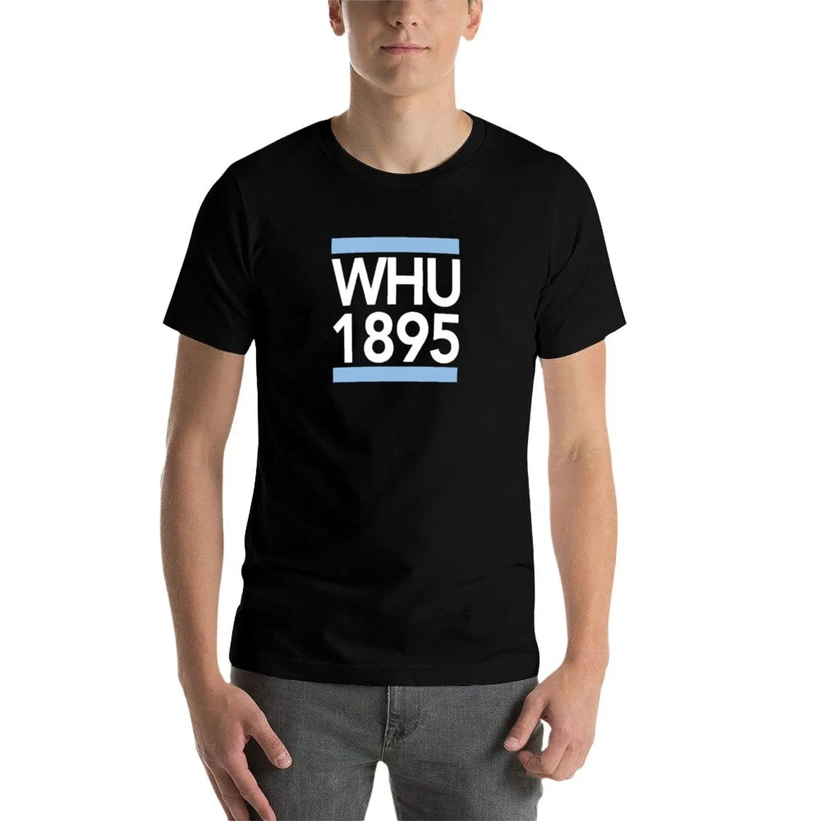 Фото Футболка WHU 1895, мужская дизайнерская футболка с аниме-принтом, мужская футболка с графическим рисунком №3