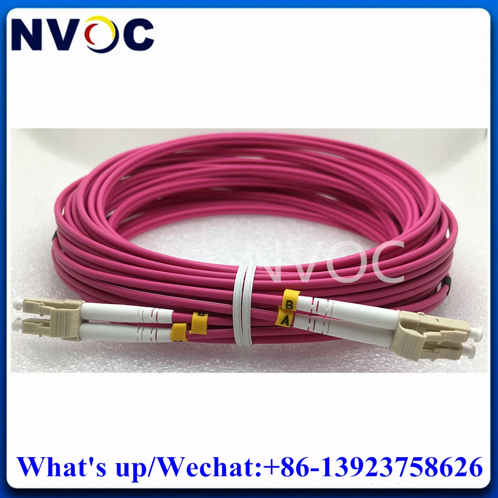 35Meter OM4 DX 3.0mm LSZH Pink Jacket LC-LC/ST Fiber ZipCord Patch Cord 35M LC-SC/FC Multi-Mode OM3 Cable Duplex Jumper |