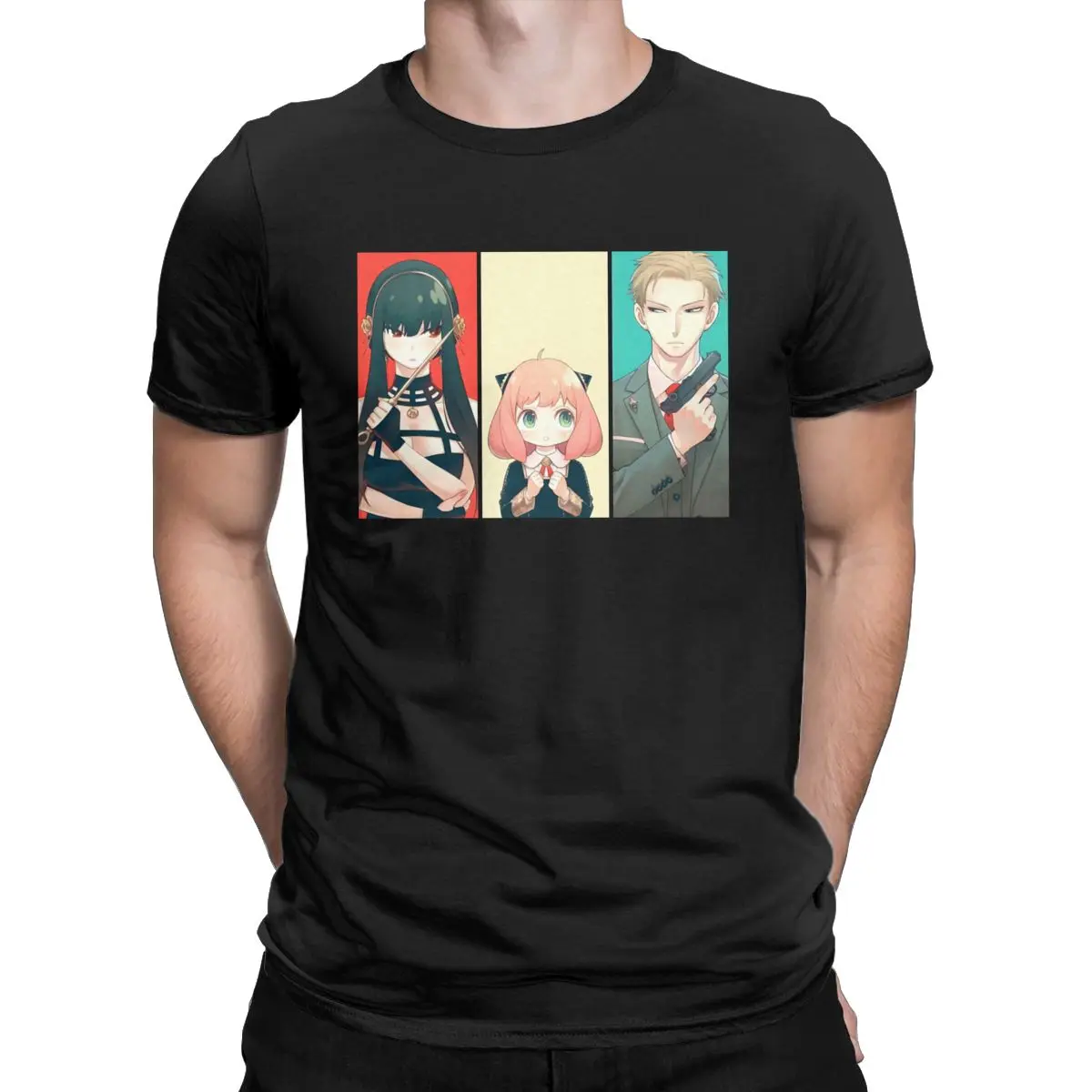 

Amazing Anya's Family (Spy X Family) kawaii manga Crewneck 100% Cotton T Shirt anime Short Sleeve Tees Gift Idea Clothing