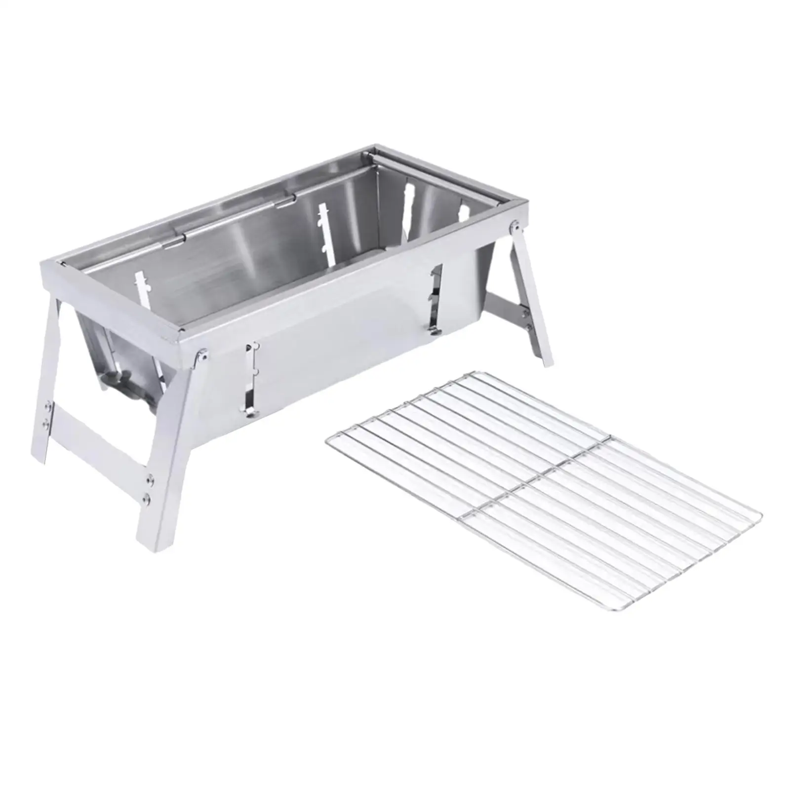 

Barbecue Grill Folding Portable Stainless Steel for Outdoor Patio Hiking