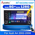 Автомагнитола 2DIN android 10 с экраном Авторадио для Audi A4 B6 B7 S4 RS4 Seat Exeo 2002-2012 автомобильное аудио видео плееры навигация интеллектуальная система   видео проигрыватель