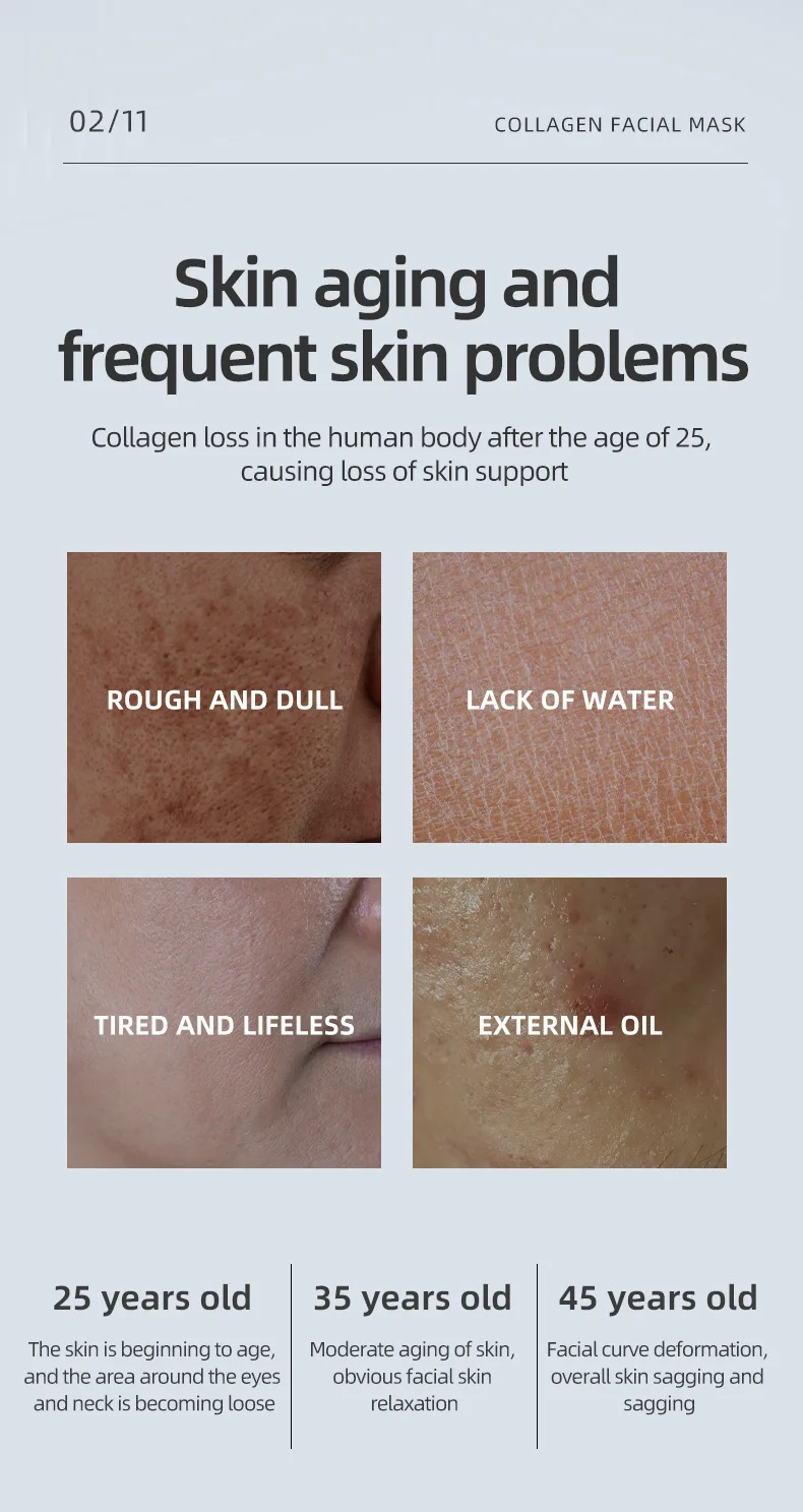 Коллагеновая увлажняющая маска для морщин и лифтинга омоложение осветляющая