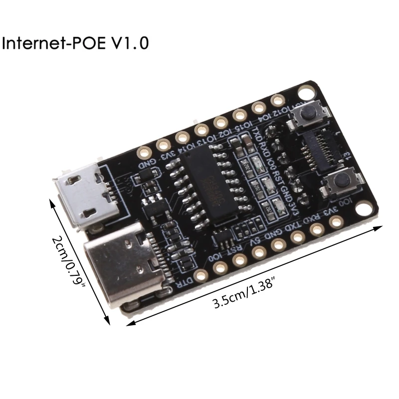 ttgo T-Internet-POE ESP32 Ethernet Downloader LAN8720A Ethernet-чип 2 4–2 5 ГГц 22 дБм 300 метров
