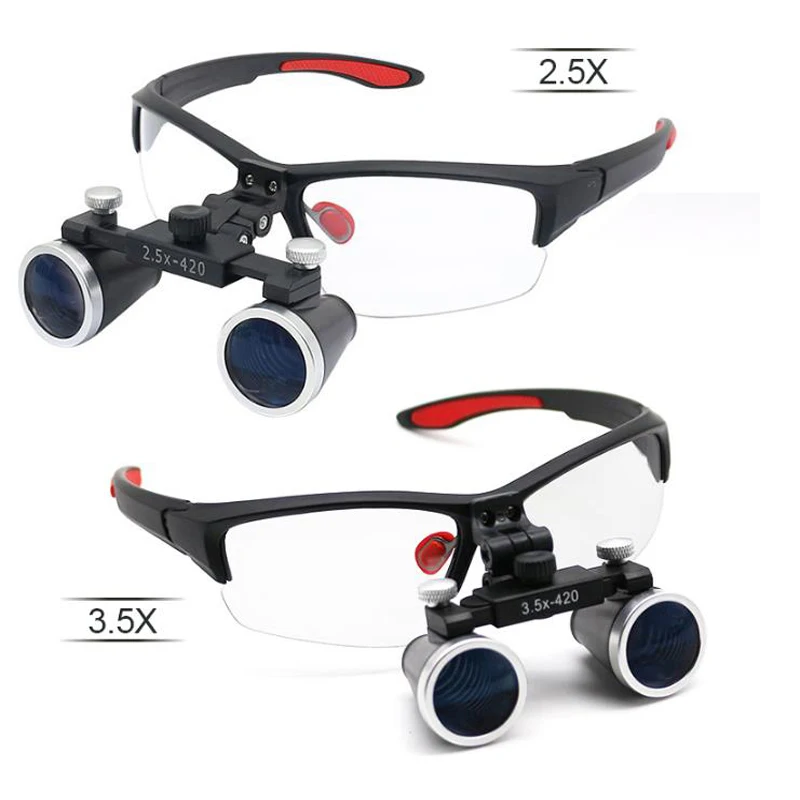 

5W Illuminated Dental Loupes 2.5X 3.5X Binocular Magnifier Adjustable LED Surgery Headlight