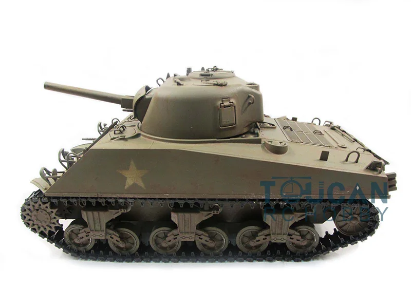 

US Stock Mato 1/16 Scale RTR RC Tank 100% Metal Army Green M4A3 Sherman Infrared Barrel Ver 2600mah Battery 1230 RC Model