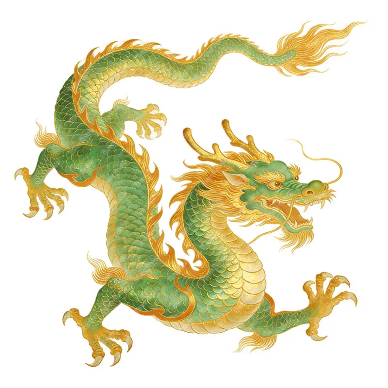 Фото Наклейки на стену Three Ratels CEE228 Vitality Green Dragon Art для украшения дома, наклейки на автомобиль, водонепроницаемые №4