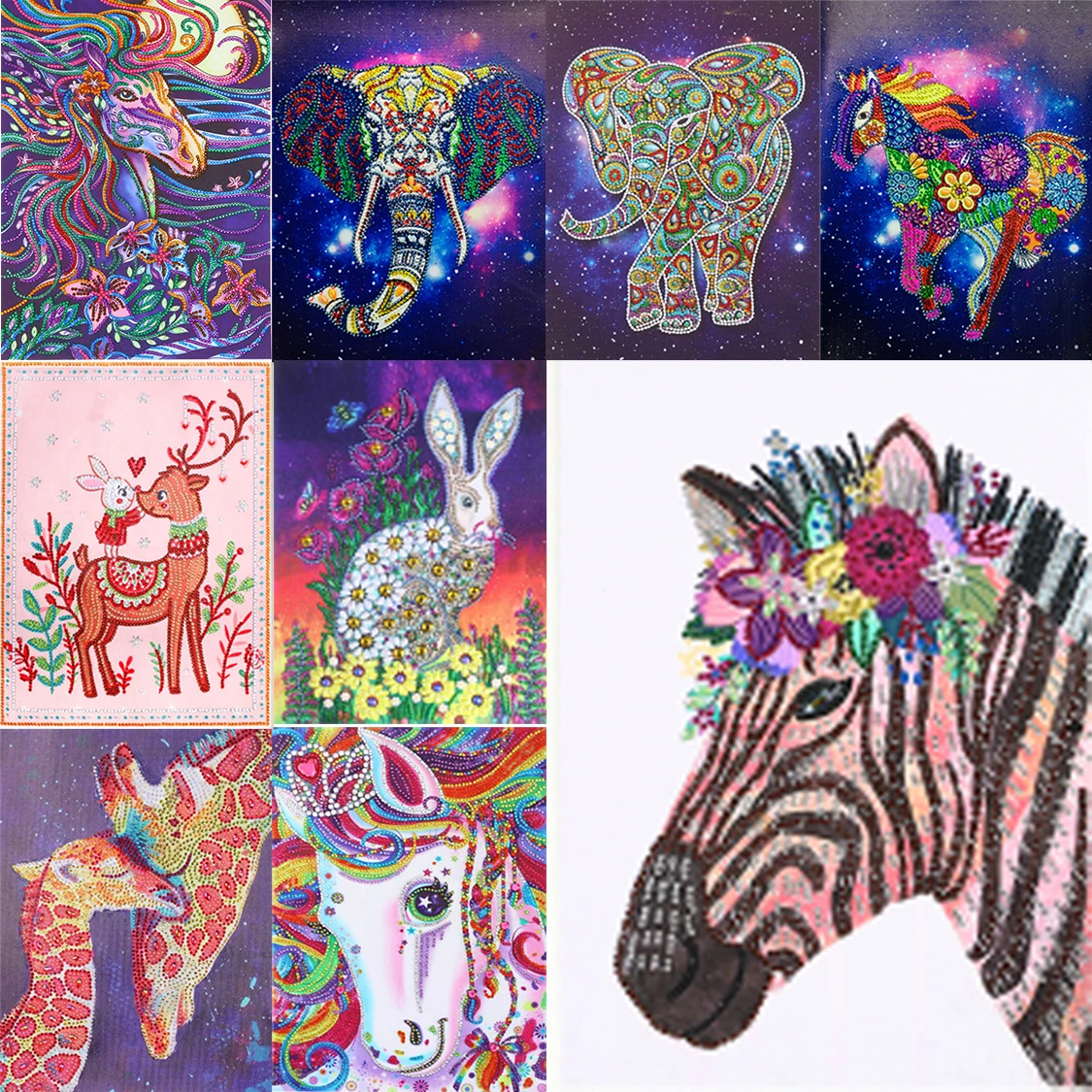 

5D Diamond Painting DIY Animal Full Diamond Shaped Diamond Embroidery Mosaic Pattern Home Living Room Decoration Gift