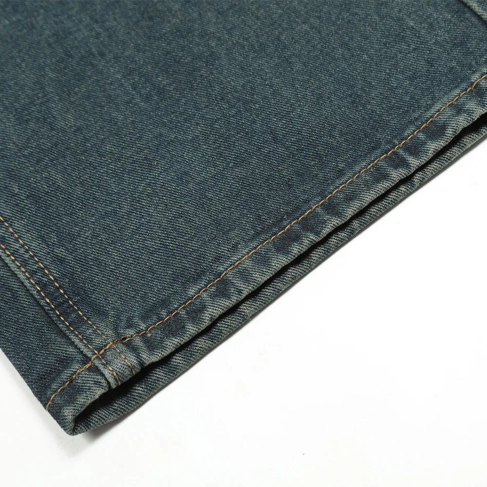 2023 Popular Washed And Polished Denim Jeans Mens Ins Fashion Y2k Pocket Loose Niche Straight Pants Daily Casual Travel Trousers