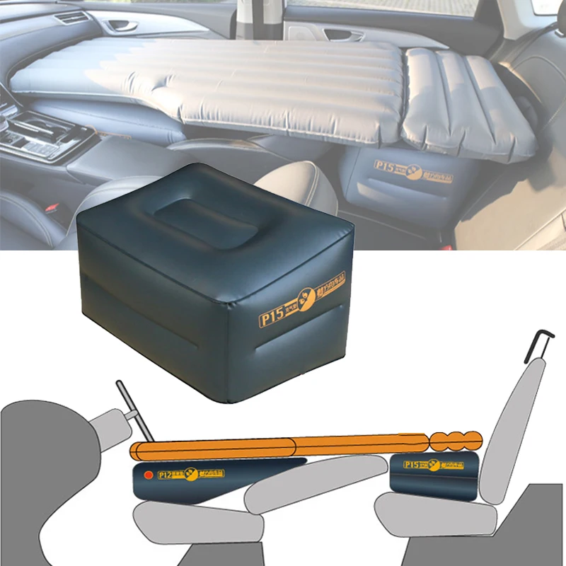 

Car Sleeping Bed Car Inflatable Mattress Front Slope Pad Inflated Stool Cushions For Filling Rear Seat Space Car Gadgets Gap Pad