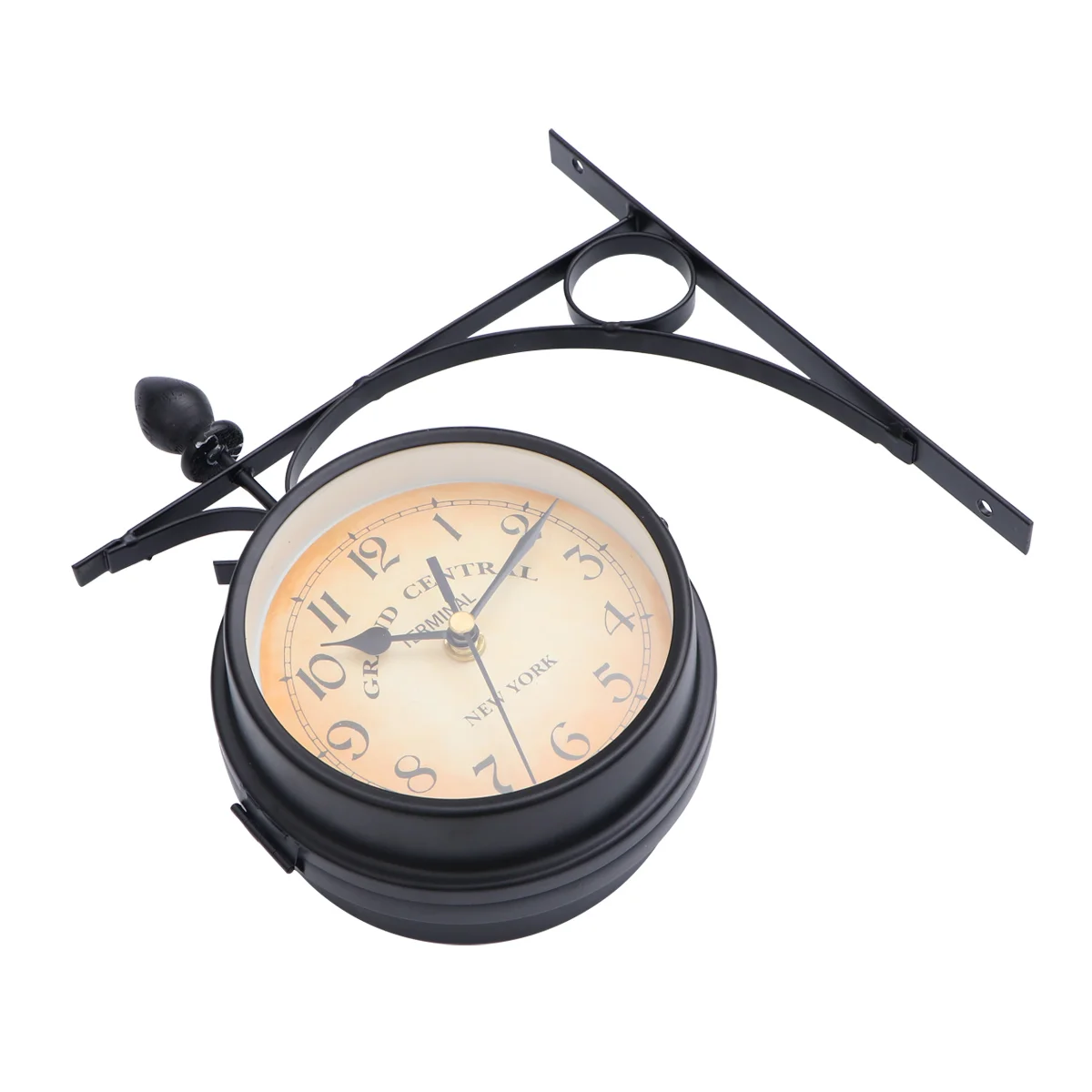 

Double- sided Wall Clock Vintage Metal Silent Grand Central Station Wall Clock Creative 360 Degree Rotate Clock for Indoor