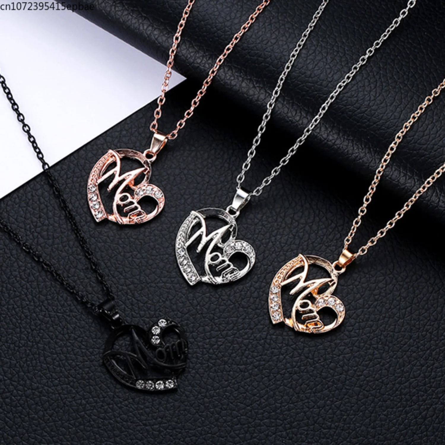 

Europe and The United States New Creative Jewelry Selling Ladies Joker MOM Love Cubic Zirconia Necklace Female Pendant Wholesale