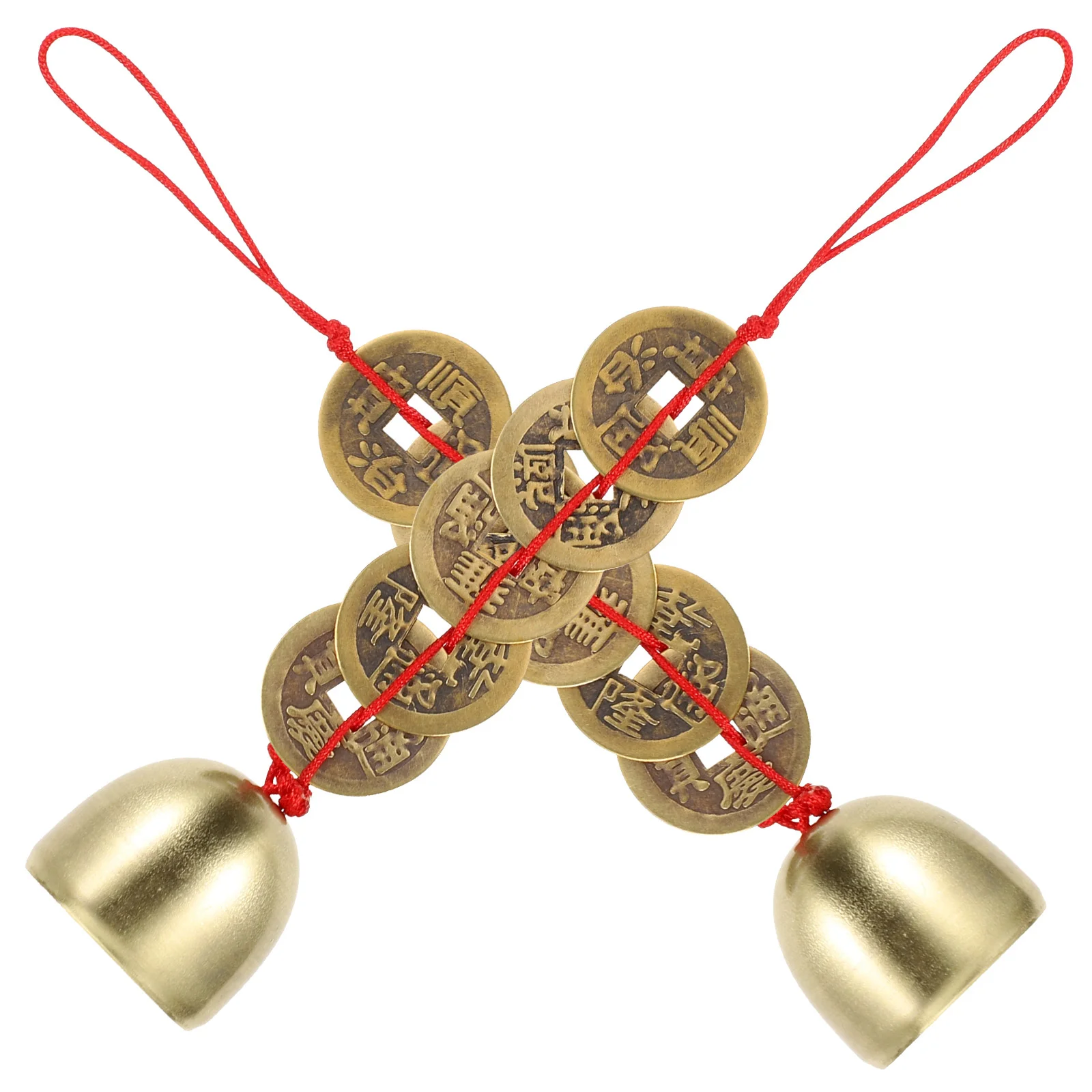 

Bell Pendant 5-coins Hanging Chinese Ornaments Fengshui Decoration Car