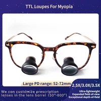 ttl2 5x3 0x3 5x loupes for myopia through the lens dental medical surgical loupes embedded ipd 52 72mm prescription lenses