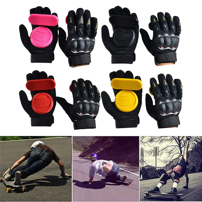 1 Pair Skateboard Drift Gloves Durable Longboard Downhill Slide Armguard Gloves Bicycle Cycling Full Finger Protection Gloves