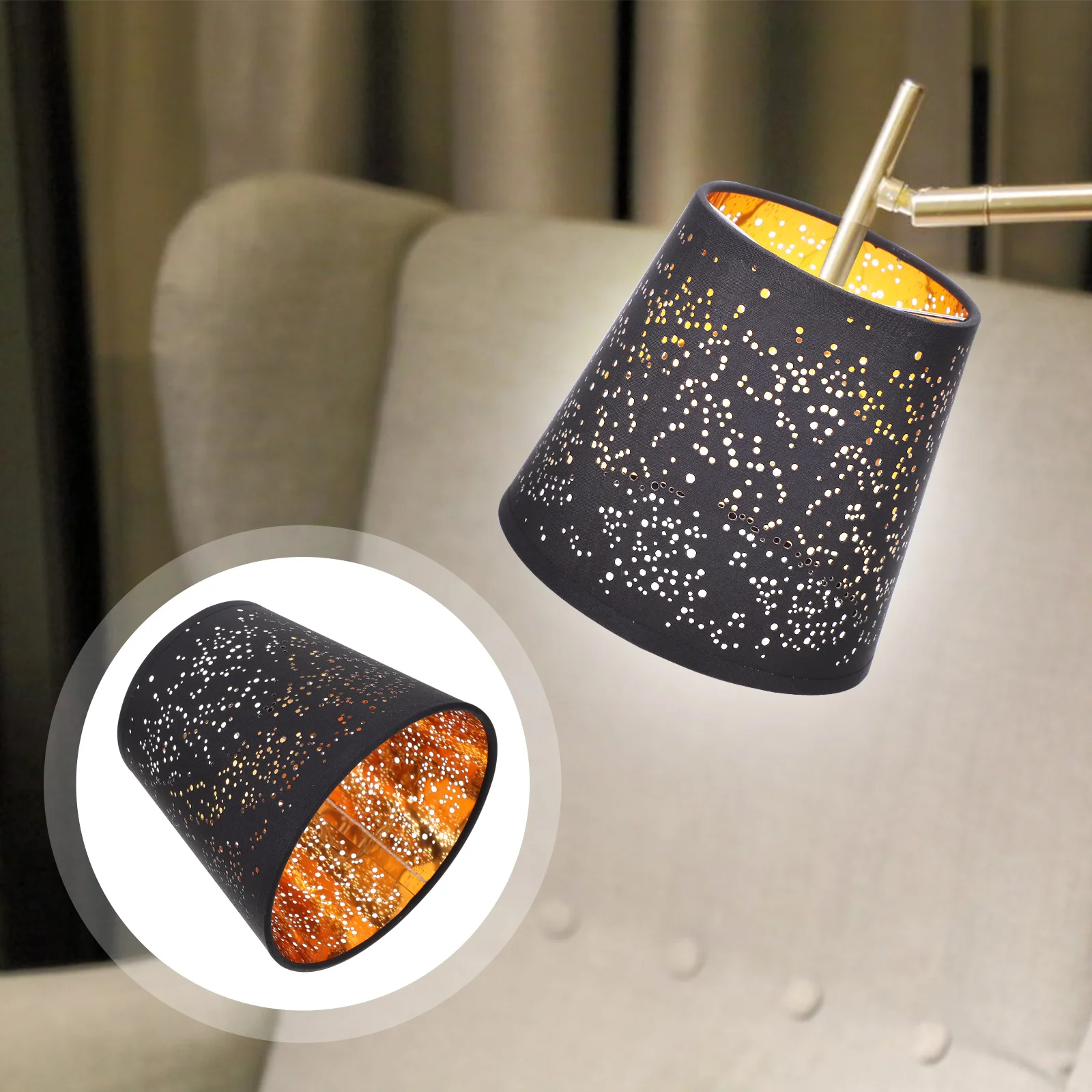 

Hollow-out Cloth Lampshade Fashion Light Cover Creative Clip-bulb Light Shade