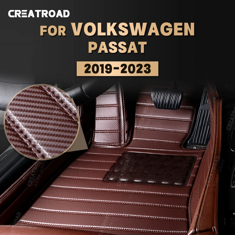 

Коврики из углеродного волокна на заказ, коврики для VW Volkswagen Passat 2019, 2020, 2021, 2022, 2023 футов, автомобильные аксессуары для интерьера