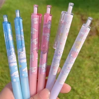 6pcs kawaii sanrio pen mymelody cinnamoroll cartoon cute creative press gel pen anime stationery writing supplies girl gift