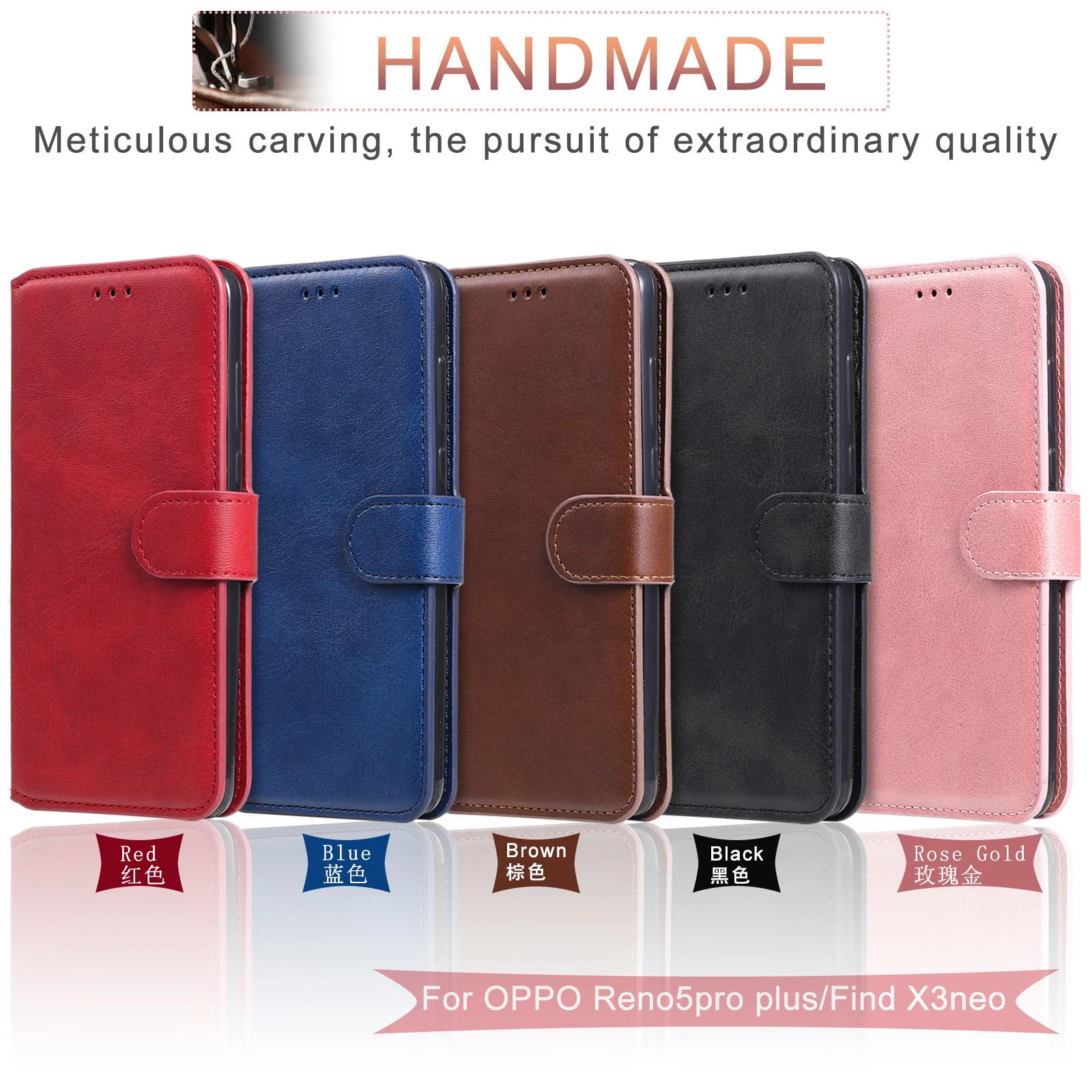 Leather Flip Case For Realme 5 5S 6 6S 6i 7 7i 8i 8 Pro C2 C3 C11 C12 C15 C17 C20 C21 C25 C25S Realme9 Pro+ Plus Wallet Cover