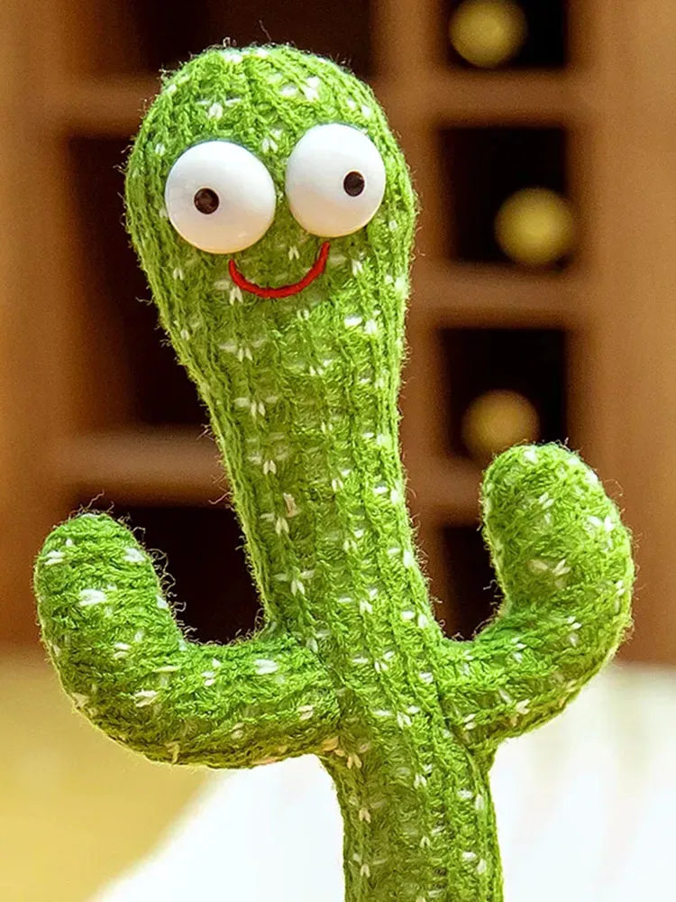 

Electronic Dancing Cactus Plants Funny Early Education Toy Record Talking USB Charging Repeat Plush Cactu Dance for Kid Toy Gift