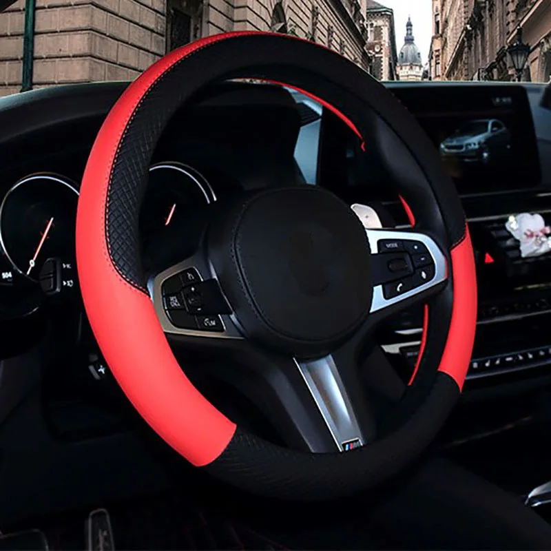 

Car steering wheel cover anti-slip handle set car interior decoration car leather protective cover Car Accessories