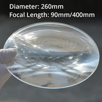 260mm optical pmma plastic solar fresnel condenser lens focal length 90mm 400mm magnifying glass solar focus lens