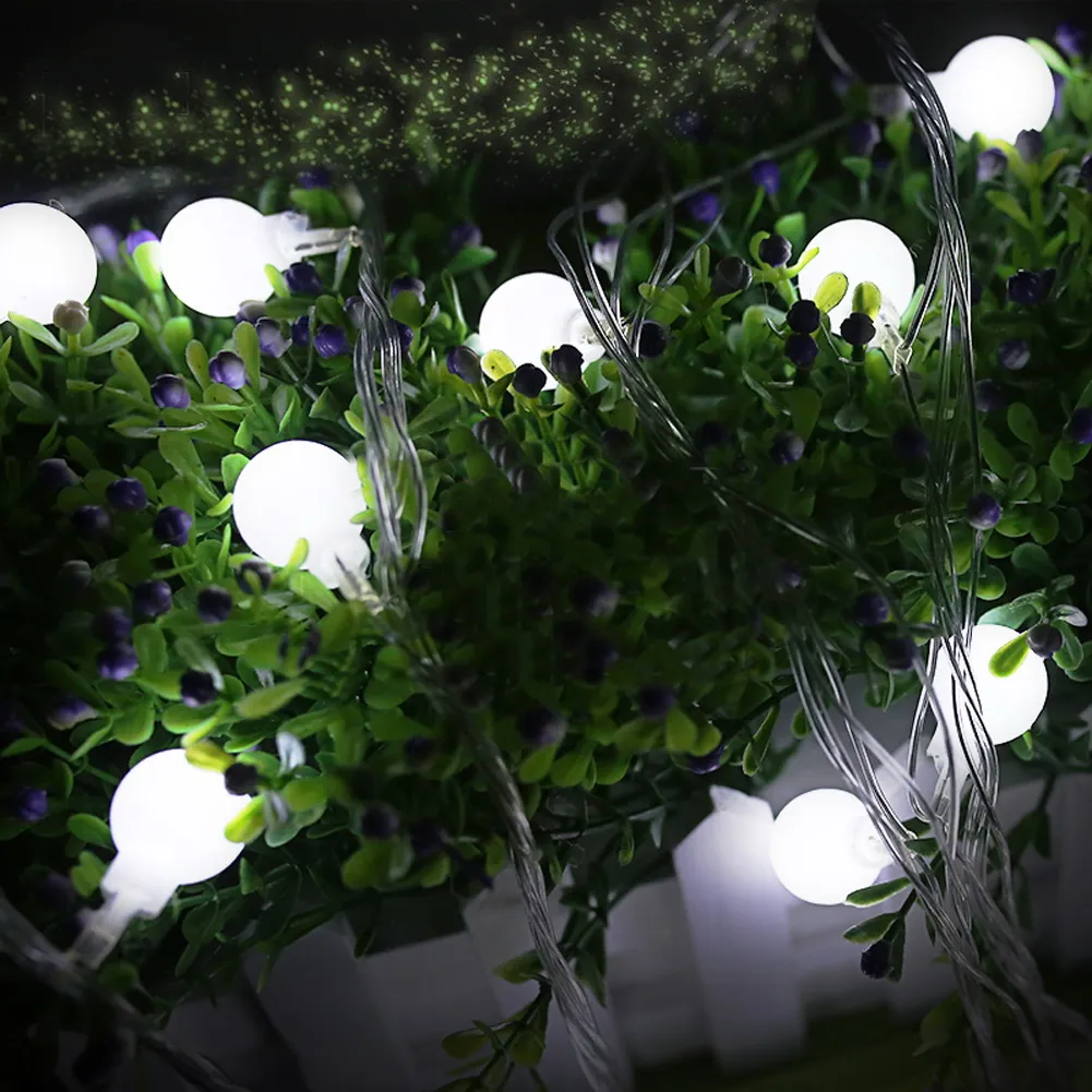 

Гирлянда с шариками и круглыми лампами, водонепроницаемый уличный светильник с защитой от замерзания, для сада, свадьбы, вечеринки, декорат...