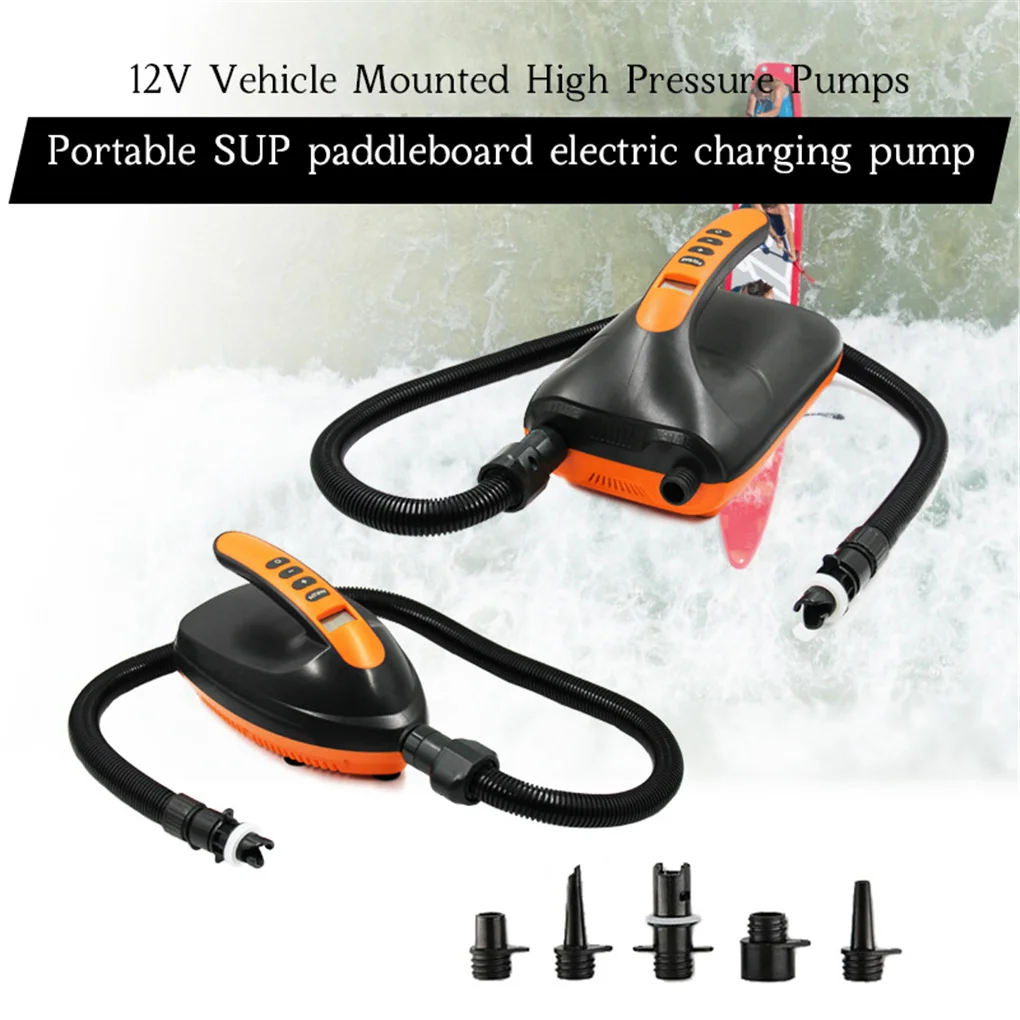 12V SUP Electric Air Pump 0 5-16 PSI High Pressure Air Pump Electric Pump Inflator Deflator for Inflatable Boat SUP Surfboard