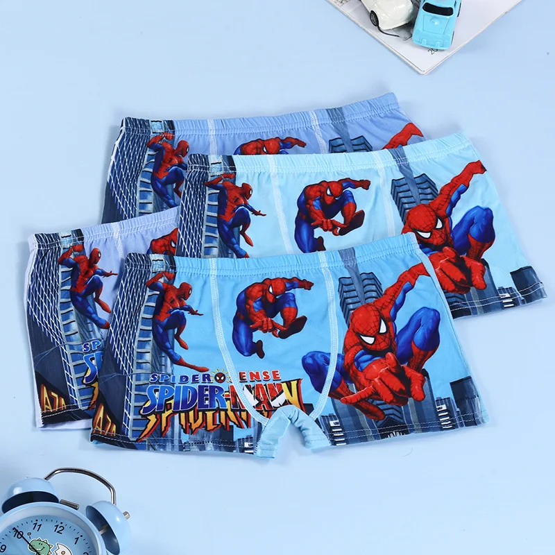 3pcs Disney Spiderman Boys Children's Underpants Cartoon Modal Kids Boxer Shorts Panties Breathable Baby Underwear Clothes
