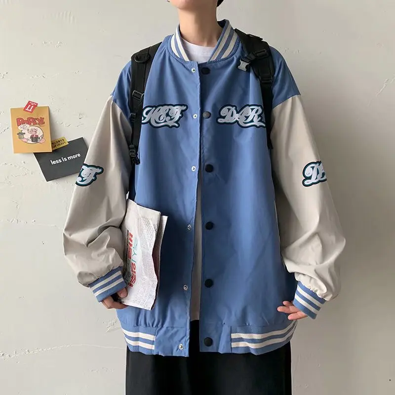 

2022 Autumn Winter Jackets for Men High Quality Couple's Coats Nylon Fabric Panel Loose Casual Fashion Jacket Baseball Uniform