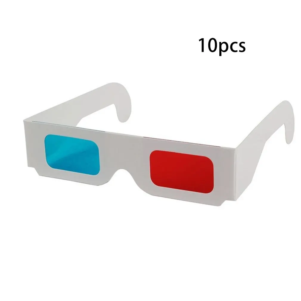 

Hot 10pcs/lot Universal 3D Glasses Paper Anaglyph Paper Frame Paper 3D Glasses View Anaglyph Red/Blue 3D Glass For Movie Video