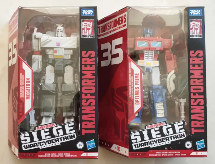 

TAKARATOMYTransformers Siege Second Element Optimus Prime Megatron War Cybertron 35th Anniversary Boy Toy Model Gift