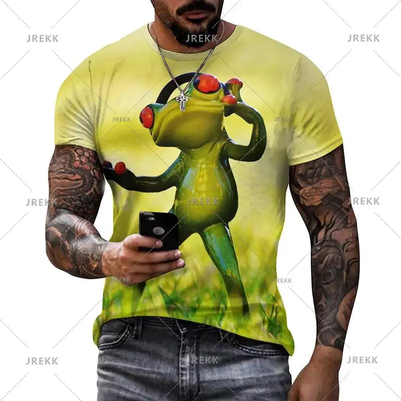 

Summer Funny Tree Frog 3D graphic t shirts Casual Men harajuku t shirt men Women Children tshirt Fashion Printed Tees clothing